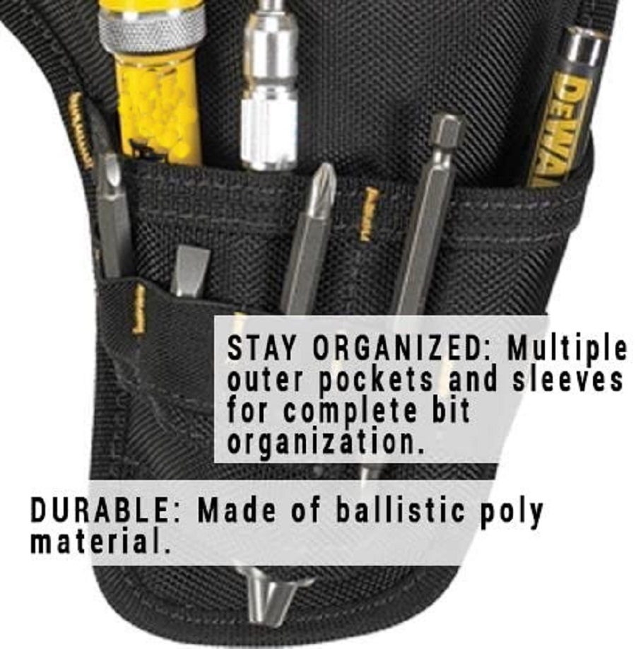 Tool pouch with drill holster