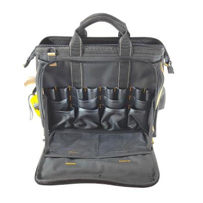 Custom Leathercraft 1539 Large Multi-Compartment 50 Pocket Durable Tool Bag