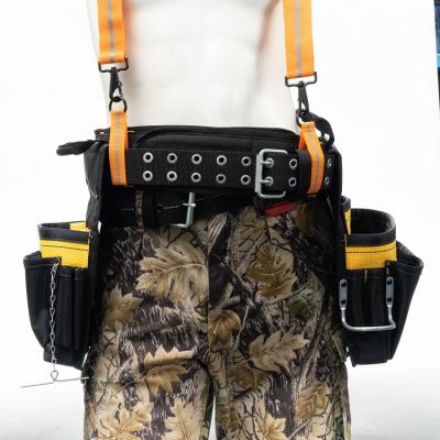 Multifunctional Tool Bag Canvas Work Organizer Bags Tool Storage Pouch multi- Pockets Adjustable and Removable Belt
